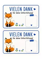 Vorschau - Bildkarten - Danke für deine Unterstützung – Klassentier Fuchs - Seite 3