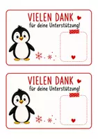 Vorschau - Mal- und Bastelvorlagen - Danke für deine Unterstützung – Klassentier Pinguin - Seite 3