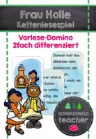 Vorschau - Spiele - FRAU HOLLE - Kettenlesespiel / Vorlese-Domino – Leseförderung Klasse 1.2 - Deckblatt