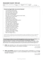 Vorschau - Arbeitsblätter - Klassenarbeit Deutsch: Gellert „Das Land der Hinkenden" – Fabel analysieren mit Lösungen | Klasse 9/10 RS BW - Seite 1