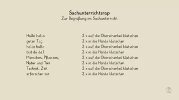 Vorschau - Poster - Sachunterrichtsrap - Start in die Sachunterrichtsstunde - Seite 2