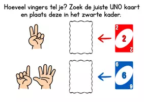 Voorbeeld - Oefenen getallen 1 tot en met 9 aan de hand van spel - Pagina 1