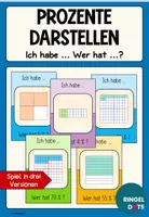 Vorschau - Stationenlernen - Ich habe ... Wer hat ...? - Spiel Prozente Prozentdarstellung - Deckblatt