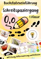 Vorschau - Arbeitsblätter - Buchstabeneinführung O - Buchstabe O - Schreibspaziergang O - Deckblatt