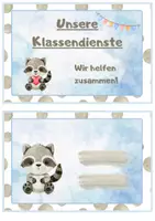 Vorschau - Poster - Klassendienste Waschbärenklasse - Seite 1