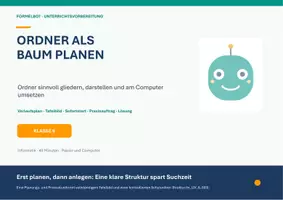 Vorschau - Stundenentwürfe - Informatik Baumstruktur von Dateien und Ordner - Deckblatt