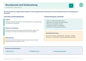 Vorschau - Stundenentwürfe - Informatik Baumstruktur von Dateien und Ordner - Seite 1