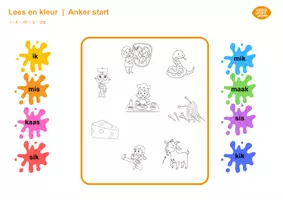 Voorbeeld - 🌈 Lees en kleur – Veilig leren lezen (zoem) | Anker start t/m 8 - Voorblad