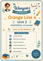 Vorschau - Arbeitsblätter - Wanyvo´s Lernspuren Arbeitsblätter Orange Line 4 Unit 2 - Deckblatt
