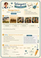 Vorschau - Arbeitsblätter - Wanyvo´s Lernspuren Arbeitsblätter Orange Line 4 Unit 2 - Seite 1
