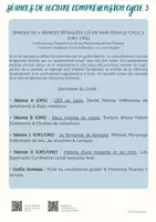 Aperçu - Feuilles d'exercices - SEANCE DE LECTURE COMPREHENSION CYCLE 3 PERIODE 1 - Page de couverture