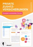 Vorschau - Arbeitsblätter - Private Zusatzversicherungen - komplett vorbereitet Stunde - Wirtschaft - Deckblatt