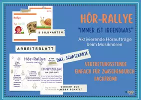 Vorschau - Stundenentwürfe - Musik hören Grundschule: "Immer ist irgendwas" / Vertretung Hör-Rallye - Deckblatt