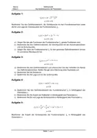 Vorschau - Arbeitsblätter - Aufgaben zur Kurvendiskussion mit einem Parameter - Deckblatt