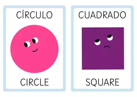 Vista previa - Juegos / Gamificación - Flashcards de figuras geométricas | Español e inglés - página 2