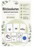 Vorschau - Spiele - Blitzlesekarten – Buchstaben und Silben lesen üben mit Spaß & Bewegung - Deckblatt