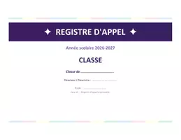 Aperçu - Outils du professeur - Registre d'appel 2026-2027 ZoneB - Page 1