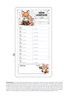 Vorschau - Arbeitsblätter - 🦊 Mein Lesepass (inkl. Auswertung & Belohnung) - Seite 1