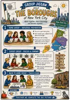 Vorschau - Arbeitsblätter - Boroughs of New York Jig Saw - Seite 1