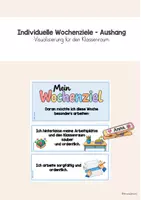 Vorschau - Präsentationen/Tafelbilder - Individuelle Wochenziele bestimmen im Klassenverband - Deckblatt