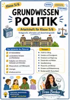 Vorschau - Stundenentwürfe - Politik einfach erklärt – Grundwissen Demokratie, Wahlen & Mitbestimmung | Arbeitsheft Klasse 5/6 - Deckblatt