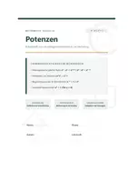 Vorschau - Unterrichtsreihen - Flipped Classroom Potenzgesetze (2-fach diff) - Deckblatt