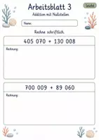 Vorschau - Arbeitsblätter - Wiederholung schriftliche Addition und Subtraktion | Mathematik Klasse 4 | 10 Arbeitsblätter als PDF - Seite 3