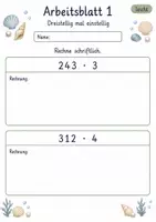 Vorschau - Arbeitsblätter - Multiplikation und Division Klasse 4 | Materialpaket | 20 PDFs mit 200 Arbeitsblättern - Seite 2
