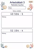 Vorschau - Arbeitsblätter - Multiplikation große Zahlen | Mathematik Klasse 4 | 10 Arbeitsblätter als PDF - Seite 3