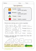 Vista previa - Hojas de trabajo - Figuras geométricas - 2º Primaria Geometría - página 2