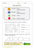 Vista previa - Hojas de trabajo - Figuras geométricas - 2º Primaria Geometría - Portada