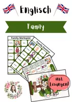 Vorschau - Stationenlernen - Englisch Paket - Family - Deckblatt