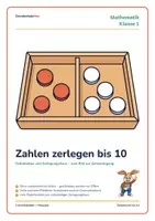 Vorschau - Stationenlernen - 🔢 Zahlen zerlegen bis 10 – Zerlegungshaus | Klasse 1 - Deckblatt
