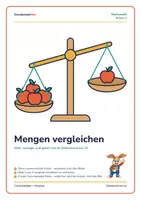 Vorschau - Stationenlernen - 🔢 Mengen vergleichen – mehr, weniger | Mathe Klasse 1 - Deckblatt