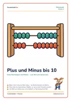 Vorschau - Arbeitsblätter - 🔢 Plus und Minus bis 10 – Rechnen mit Bildern | Klasse 1 - Deckblatt