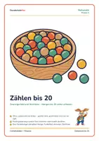 Vorschau - Arbeitsblätter - 🔢 Zählen bis 20 – Zwanzigerfeld | Klasse 1 #kostenlos - Deckblatt