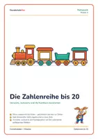 Vorschau - Stationenlernen - 🔢 Zahlenreihe bis 20 – Nachbarzahlen | Mathe Klasse 1 - Deckblatt