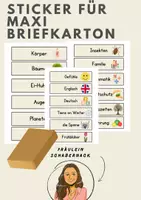 Vorschau - Poster - Sticker für Maxi Briefkartons Grundschule - Deckblatt