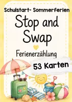 Vorschau - Spiele - Stop and Swap: Ferienerzählungen/ 53 Karten - Deckblatt