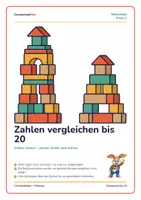 Vorschau - Arbeitsblätter - 🔢 Zahlen vergleichen bis 20 – größer, kleiner | Klasse 1 - Deckblatt