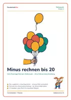 Vorschau - Arbeitsblätter - ➖ Minus rechnen bis 20 – ohne Zehnerübergang | Klasse 1 - Deckblatt