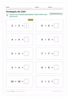 Vorschau - Stationenlernen - ✌️ Verdoppeln & Halbieren bis 20 – Mathe Klasse 1 - Seite 3