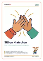 Vorschau - Arbeitsblätter - 📖 Silben klatschen – Wörter in Silben | Deutsch Klasse 1 - Deckblatt