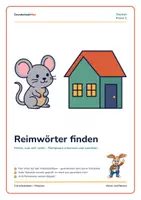 Vorschau - Stationenlernen - 📖 Reimwörter finden – Reime hören | Deutsch Klasse 1 - Deckblatt