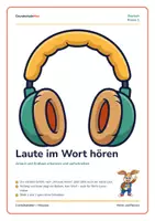 Vorschau - Arbeitsblätter - 👂 Laute im Wort – Anlaut & Endlaut | Deutsch Klasse 1 - Deckblatt