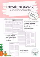 Vorschau - Arbeitsblätter - Lernwörtertraining Klasse 2 | differenziert & flexibel | 30 Einheiten - Deckblatt