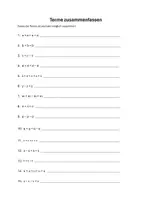 Vorschau - Arbeitsblätter - Algebra - Terme zusammenfassen (Summen) (Lernzeit 30) - Seite 1
