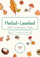 Vorschau - Arbeitsblätter - GRATIS Herbst - Lesetext mit Silbenfärbung - Deckblatt