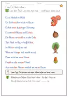 Vorschau - Arbeitsblätter - GRATIS Herbst - Lesetext mit Silbenfärbung - Seite 3