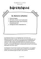 Vorschau - Mal- und Bastelvorlagen - Bärenklasse Gemeinschaftsposter I kooperatives Poster Klassentier Schulstart - Seite 1